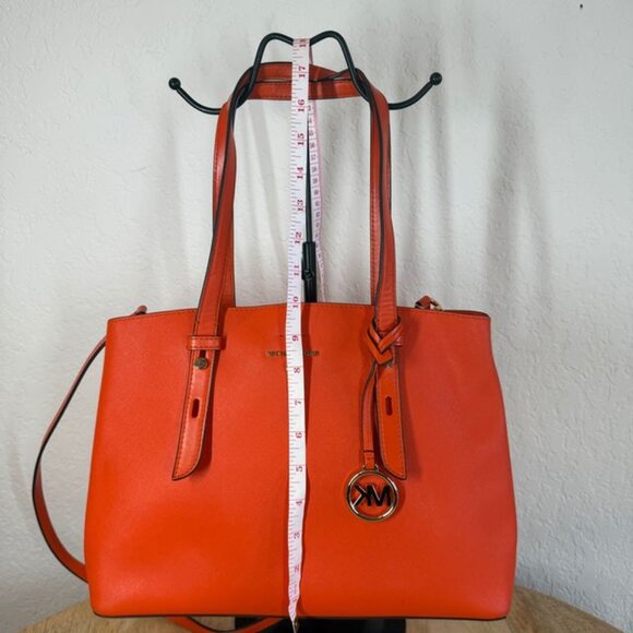 Michael Kors Orange Leather Shoulder Bag - Picture 6 of 8